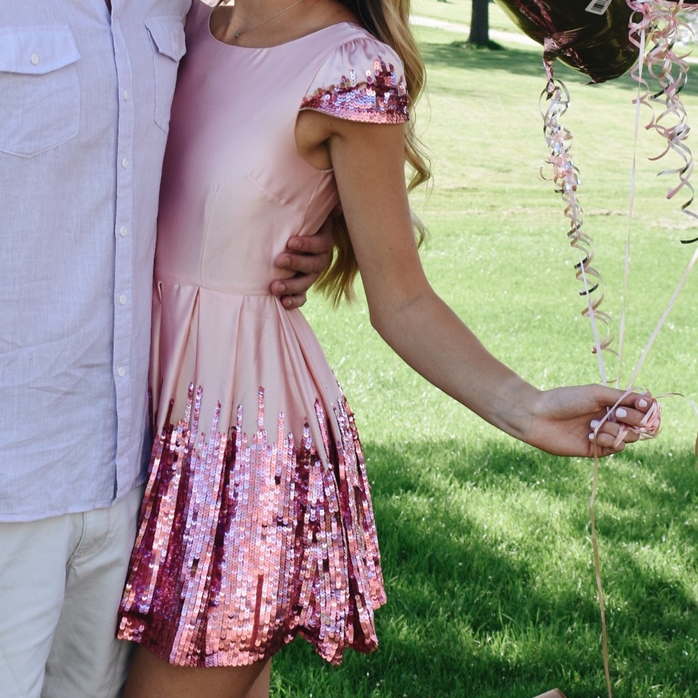 Pink sparkle dress!